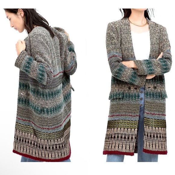 Zara Jackets & Blazers - Zara Jacquard Patterned Double Breasted Coat Size Medium New Tags blogger